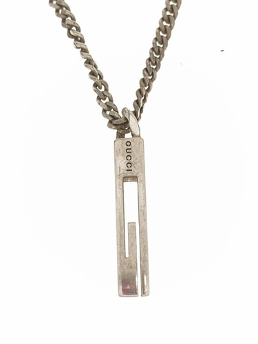 GUCCI SV925 Collana in argento con top da uomo usata