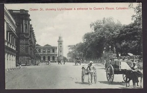 CEYLON c1910s QUEEN STREET LIGHT HOUSE VINTAGE POSTCARD (L048) - Bild 1 von 2