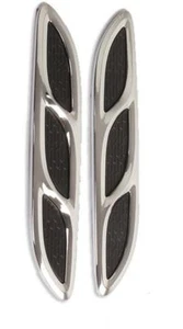 CHROM/SCHWARZ Power Vents Motorhaube Seitenflügel (V623) passend für Jaguar - Bild 1 von 1