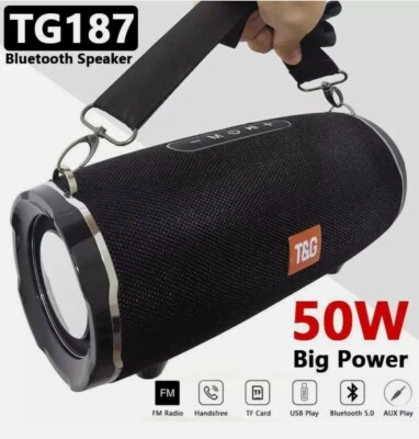 T&G BIG 50W High Power Bluetooth Speaker Waterproof Portable Column For PC Compute