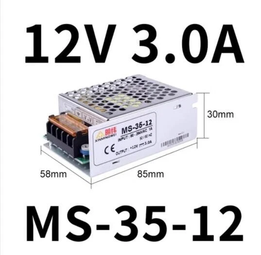 1PCS Meanwell MS-35-12 V3A35W DC driver transformer switching power supply - Image 1 of 1