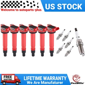 Set of 6 Spark Plug and Ignition Coil for Lexus ES350 2007-2018 3.5L V6 673-1309 - Picture 1 of 14