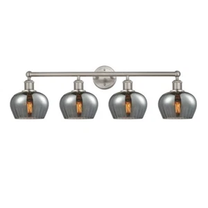 Innovations Edison Fenton 6.5" 4 Light Bath Vanity, SN/Smoke - 616-4W-SN-G93 - Picture 1 of 1