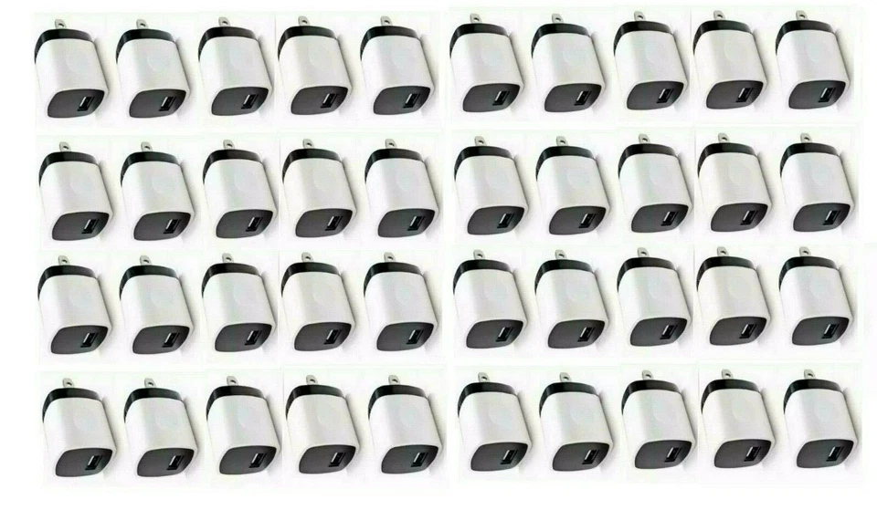 100x 1A USB Wall Charger Plug AC Home Power Adapter FOR iPhone 5 6 7 8 X XR XS - Image 1 of 3