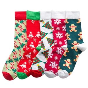 Christmas Tree Cotton Sock Warm Winter Xmas Snowflake Women Socks Stocking Gift - Picture 1 of 11