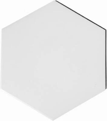 Однотонная шестиугольная коллекция 8,75x10 белый фарфор напольная плитка (коробка из 9) - Изображение 1 из 3