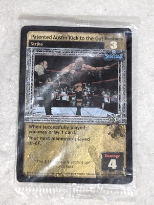 WWE Raw Deal CCG TCG Patented Austion Kick to the Gut Prize Foil 5/PR V 1.0 - Image 1 of 4