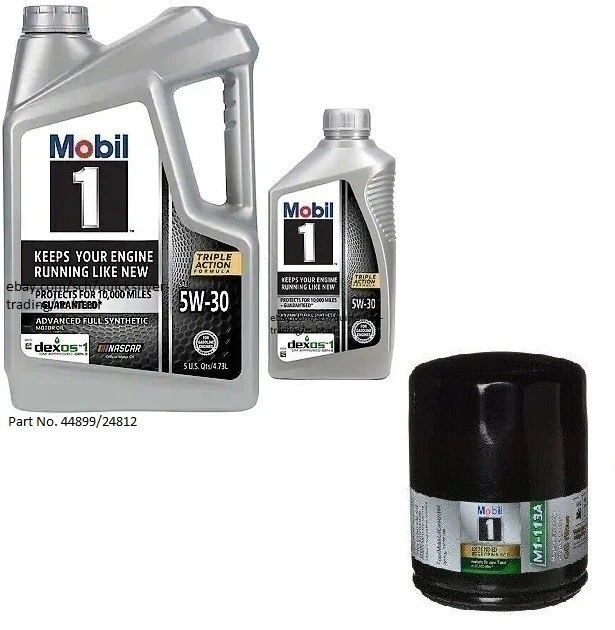 Mobil1 M1-113A Engine Oil Filter & 6 Quarts Mobil1 5W30 Full Synthetic Motor Oil - Imagem 1 de 1