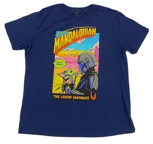 Camiseta Disney Parks The Mandalorian Camiseta Gráfica Yoda Grogu Talla XL Azul - Imagen 1 de 7