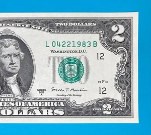 April 22, 1983 : L 04221983 B BIRTHDAY Note $2 Two Dollar Bill *UNC* - Picture 1 of 3