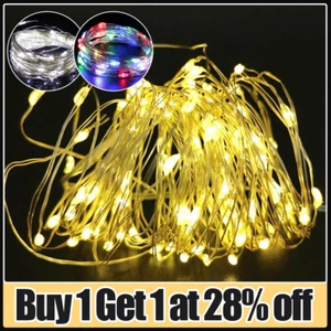 Fairy String Lights 50-200 LED Battery Operated Wedding Party Christmas Light - Picture 1 of 19