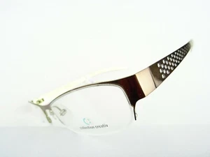Damenbrille Brillengestell ausgefallene Bügel schmal leicht Metall braun Gr. M - Bild 1 von 7