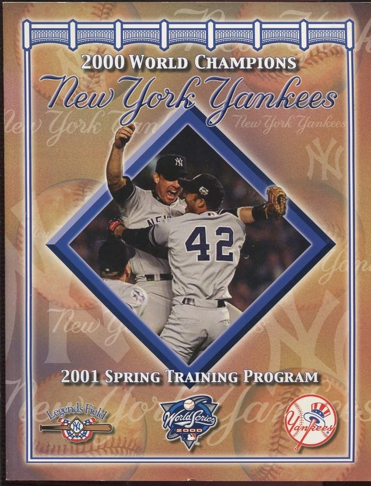 Programa de béisbol New York Yankees 2001 entrenamiento de primavera Derek Jeter Foto 1 de 1