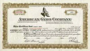 1934 American Gyro Co Stock Certificate - Picture 1 of 1