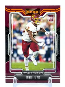 Tarjeta de novato Panini Playbook 2021 Jamin Davis #147 naranja radiocontrol - Imagen 1 de 1