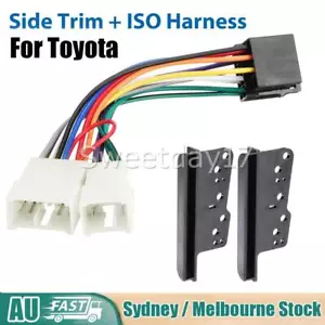For Toyota Car Stereo Double Din Dash Facia Fascia Kit + ISO Wiring Harness NEW - Picture 1 of 7