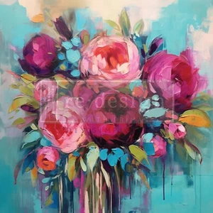 ReDesign Prima Decoupage Paper for Furniture BURST OF COLOR A1 Fiber Paper - Picture 1 of 13