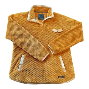 Simply Southern Pullover No Sz Tag Fits Med Gold Mustard Fluffy Blanket Shirt - Picture 1 of 5