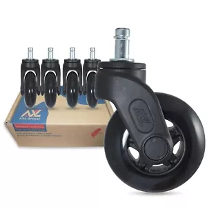 Office Chair Castors Wheels 3'' Replacement Desk Chair Casters -Replacement for - Picture 1 of 6