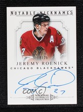 2013 Panini National Treasures Notable Nicknames /25 Jeremy Roenick #NN-JR Auto