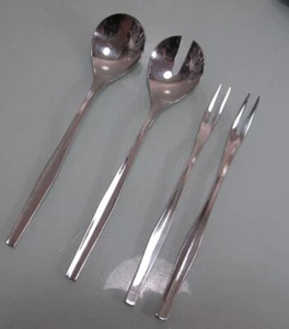 2 Aufschnittgabeln + Salatbesteck 19 cm WMF Servierserie Frankfurt Cromargan - Bild 1 von 3