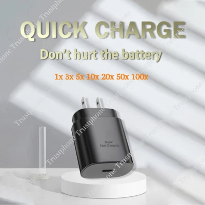 Lote Cargador PD Pared Súper Rápido 25W Tipo C USB-C Para Samsung iPhone 15 16 Foto 1 de 4