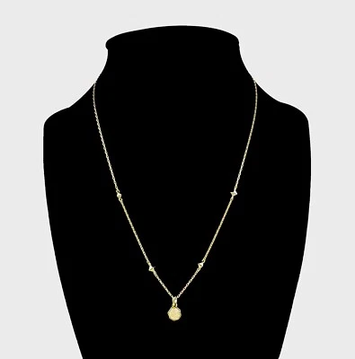 Kendra Scott Nola Short Pendant Iridescent Drusy 14k Y Gold Plated Over Brass - Image 1 of 4