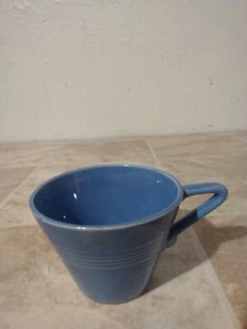 VINTAGE HARLEKIN TÜRKIS BLAU KAFFEETASSE - Bild 1 von 6