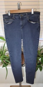 Michael Kors Womens Dark Blue Dark Wash Denim Slim Fit Ankle Pants Jeans Size 10 - Picture 1 of 3