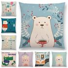 New Lovely Animals Warm Heart Happy Words Rabbit Whale Bear Swan  Cushion Cover