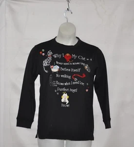 Quacker Factory French Terry Sweatshirt "Why I Love" Gr. S schwarz - Bild 1 von 2