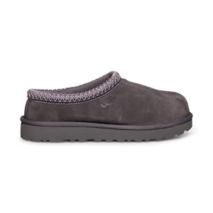UGG TASMAN CHARCOAL / SUGARPLUM SUEDE SHEEPSKIN WOMEN'S SLIPPERS SIZE US 9 NEW - Picture 1 of 5