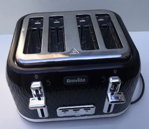 Breville VTT786-01 Curve 4 Slice Toaster 1650W - Black - Picture 1 of 11