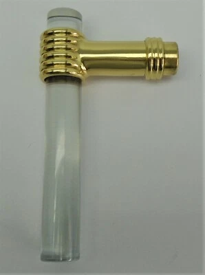 Palanca de paso derecha Jado 411/008/415 latón pulido/acrílico transparente #BR16 Foto 1 de 3