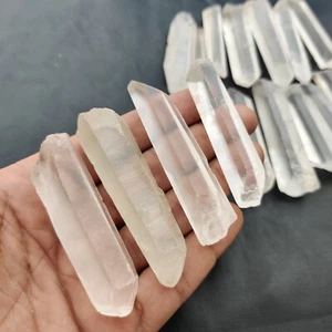 Natural Crystal Quartz Pencil Shape Loose Gemstone Rough, Crystal Quartz Rough. - Picture 1 of 8