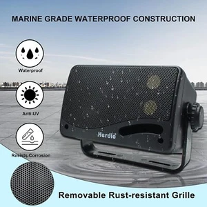 Herdio 3.5" Passive 3 - Way Waterproof Marine Outdoor Speakers - Bild 1 von 26