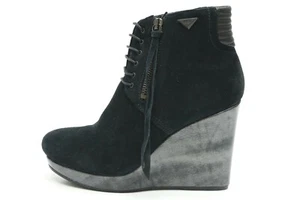 DIESEL Women's black suede stylish platform wedge ankle boots sz. EU 38 $239 - Picture 1 of 6