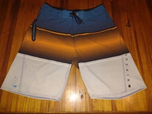 Rip Curl 33 Mirage Board Short Blue Black Orange Quick Dry - Picture 1 of 7
