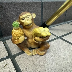 Vintage Salt Pepper Shaker Monkey Holding Bananas & Pineapple Art Mark Japan - Picture 1 of 8