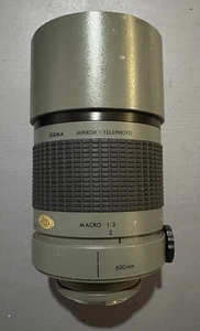 SIGMA MIRROR-TELEPHOTO 600MM F8 MACRO FOR CANON FD MOUNT - Picture 1 of 6