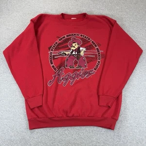 Felpa girocollo XL vintage New Mexico State Aggies NCAA manca etichetta - Foto 1 di 9