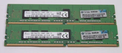Lot 2x 8GB (16GB) SKhynix HMA81GR7MFR8N-UH PC-2400T Server Ram - Image 1 of 2