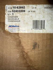 ACDelco 15-62892 Condenser & Orifice Tube & Stickers For Dryer NOS - Imagen 1 de 4