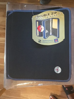 Vintage Cargo Zip 3 Ring Skater Binder Double Zip Pencil Tablet Pouch Canvas - Image 1 of 3