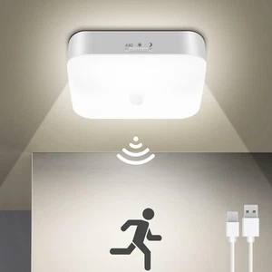 Rechargeable Motion Sensor Closet Light, Rechargeable Battery Operated Ceilin... - Picture 1 of 6