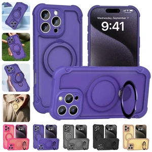 Für iPhone 16 Pro Max/15/14/13/12/11 stoßfeste robuste Ring Ständer Handy Hülle - Bild 1 von 16