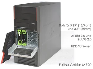 Quality Office Computer Fujitsu Celsius M720 Xeon With 16GB ECC 1TB HDD Nvidia - Picture 1 of 6