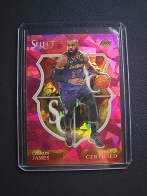 2024-2025 Select Basketball Lebron James Certified Pink Ice 74/99 #5 - Image 1 of 2