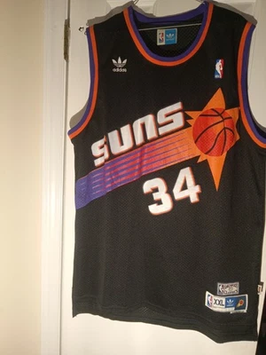 Camiseta masculina costurada Nba Phoenix Sun's CHARLES BARKLEY tamanho XXL madeira clássica - Imagem 1 de 4