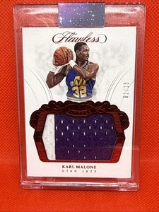 01/15✨2017-18 Panini Flawless Patches Ruby Parallel Karl Malone Patch Utah Jazz - Bild 1 von 8